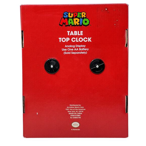 Super Mario Brothers Table Top Clock - Mario Luigi Princess Peach Mushroom - Picture 5 of 8